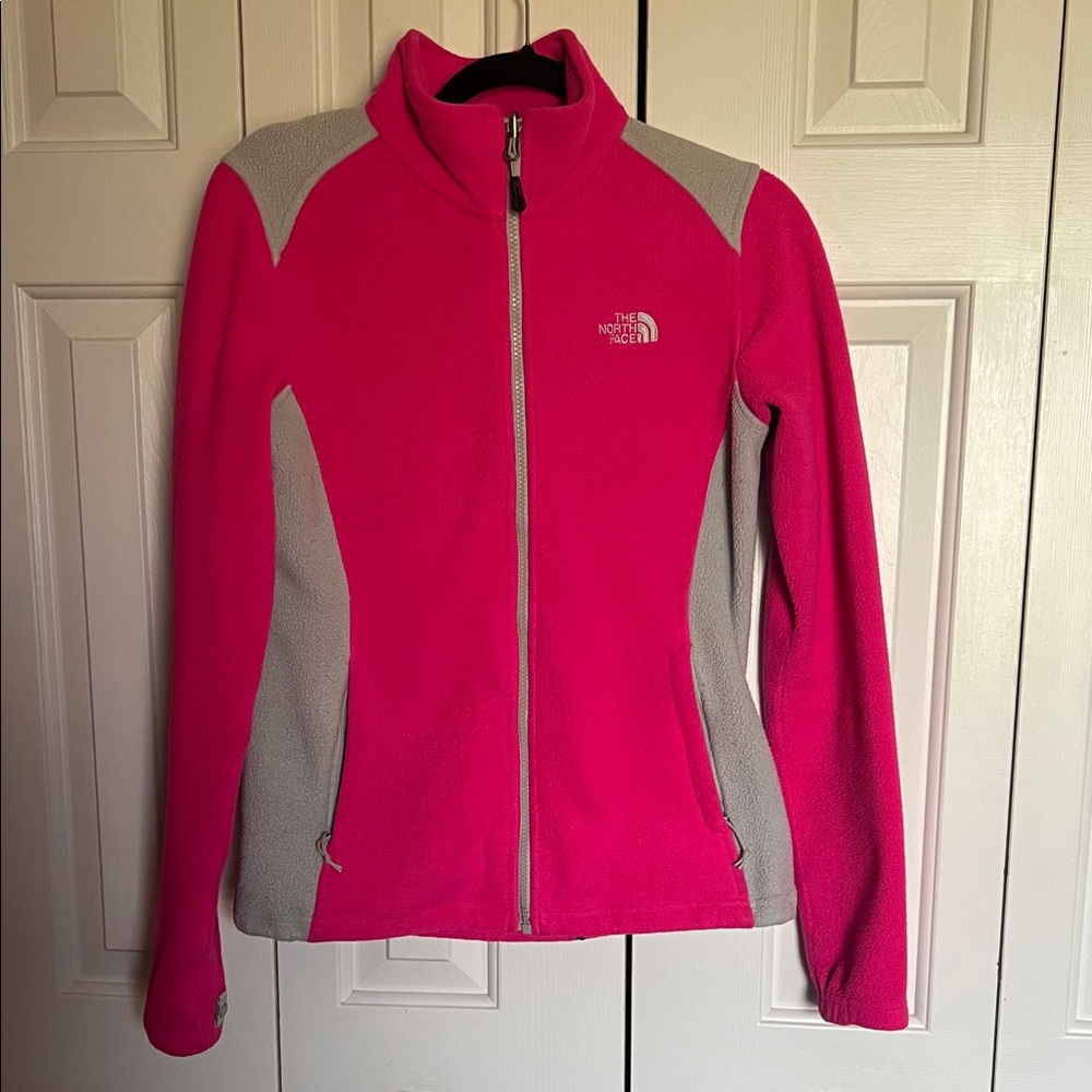 The North Face Women’s Hot Pink & Gray Full-Zip Fleece Jacket Women’s Small